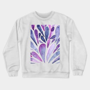 Watercolor artistic drops - purple and blue Crewneck Sweatshirt